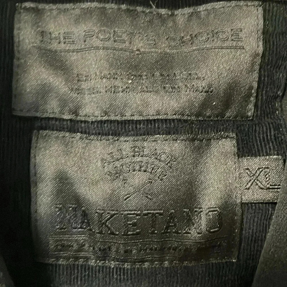 Naketano the poet’s choice black leather sleeves  full zip hoodie - Picture 5 of 7